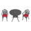 W1710S00071 Black+Aluminium+Yes+Dining Set+Seats 2