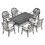 W1710S00080 Black+Aluminium+Yes+Dining Set+Seats 6