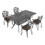 W1710S00089 Black+ khaki+Aluminium+Yes+Dining Set+Seats 4