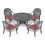 W1710S00093 Black+Aluminium+Yes+Dining Set+Seats 4