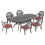 W1710S00103 Black+Aluminium+Yes+Dining Set+Seats 6