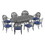 W1710S00104 Black+Aluminium+Yes+Dining Set+Seats 8