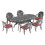 W1710S00105 Black+Aluminium+Yes+Dining Set+Seats 6