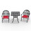 W1710S00109 Black+Aluminium+Yes+Dining Set+Seats 2