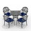W1710S00110 Black+Aluminium+Yes+Dining Set+Seats 4