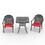 W1710S00111 Black+Aluminium+Yes+Dining Set+Seats 2