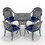 W1710S00112 Black+Aluminium+Yes+Dining Set+Seats 4
