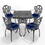 W1710S00114 Black+Aluminium+Yes+Dining Set+Seats 4