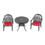 W1710S00115 Black+Aluminium+Yes+Dining Set+Seats 2