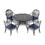 W1710S00133 Black+Aluminium+Yes+Dining Set+Seats 4