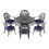 W1710S00134 Black+Aluminium+Yes+Dining Set+Seats 6