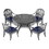 W1710S00139 Black+Aluminium+Yes+Dining Set+Seats 4