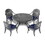 W1710S00141 Black+Aluminium+Yes+Dining Set+Seats 4