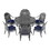 W1710S00142 Black+Aluminium+Yes+Dining Set+Seats 6