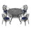 W1710S00143 Black+Aluminium+Yes+Dining Set+Seats 4