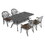 W1710S00145 Black+Aluminium+Yes+Dining Set+Seats 4