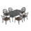 W1710S00146 Black+Aluminium+Yes+Dining Set+Seats 6