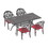 W1710S00157 Black+Aluminium+Yes+Dining Set+Seats 4
