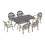 W1710S00158 Black+Aluminium+Yes+Dining Set+Seats 6