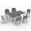 W1710S00160 Black+Aluminium+Yes+Dining Set+Seats 6