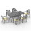 W1710S00164 Off-White+Black+Aluminium+Yes+Dining Set+Seats 6