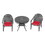 W1710S00192 Black+Aluminium+Yes+Dining Set+Seats 2
