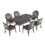 W1710S00193 Black+Aluminium+Yes+Dining Set+Seats 6