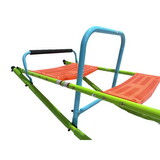 XSS008 kids seesaw plastic seat playground equipment cute baby plastic rocker outdoor children blue and green steel tube for kids age 3+ W171194801