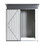 XWT016 Garden Metal Storage Lifter Shed Gray White 5x3x6ft outdoor storing tools Rainproof Hinge door version W1711P154710