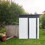 XWT016 Garden Metal Storage Lifter Shed Gray White 5x3x6ft outdoor storing tools Rainproof Hinge door version W1711P154710