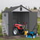 XWT012 6*8ft plastic storage shed for backyard garden big spire Tool storage W1711S00005