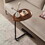 Brown C-shaped Side Table, Small Sofa Table for Living room W171894533