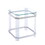 Silver Stainless Steel with Acrylic Frame Clear Glass Top End Table CS-1134-1 W1727128604