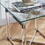 Silver Stainless Steel with Acrylic Frame Clear Glass Top End Table CS-1197-1 W1727128684