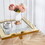 Gold Stainless Steel with Acrylic Frame Clear Glass Top End Table cs-1174-1 W1727128686