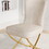 Dining Chair Set of 2, Beige velvet Backrest and golden Metal legs.for Modern Kitchen Dining Room Chair for Kitchen Living Modern decorative Leisure chairs.Office chairs y-2009 W1727P195278