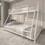 White + Steel + Bedroom + Bunk + Box Spring Not Required + White