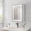 20 x 28 inch Bathroom Medicine Cabinet with Mirror Wall Mounted LED Bathroom Mirror Cabinet with Lights, Anti-Fog, Waterproof, Dimmable,3000K~6000K, Single Door,Touch Swich, Storage Shelves