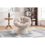 Oversized Swivel Accent Chair, 360 Swivel Barrel Chair, Papasan Chair for Living Room Bedroom W1752139590