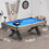 84"Billiard Table with Rustic Blond FinishK-Shaped Legs and Royal Blue Cloth W1753P197698