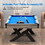 84"Billiard Table with Rustic Blond FinishK-Shaped Legs and Royal Blue Cloth W1753P197698