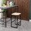 Set of 2 Backless Bar Stools for Kitchen Counter Paper Rope Woven Dining Chairs for Home & Kitchen (Paper Rope Backless) W1757104743