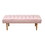 Pink Velvet Upholstered Bench Channel Tufted Bedroom Ottoman with Wood Legs Home Furniture (Pink) W1757125843