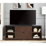 Modern Farmhouse TV Media Stand, Large Barn Inspired Home Entertainment Console, for TV Up to 80