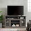 Classic TV Media Stand Modern Entertainment Console for TV Up to 65" with Open and Closed Storage Space, Dark Walnut/Black, 58.25"W*15.75"D*32"H W1758P147683