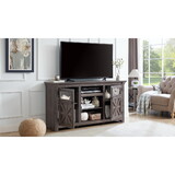 2 Doors Cabinet Farmhouse Cabinet, Farmhouse TV Stand Barn Design,Modern Farmhouse TV Media Stand, Large Barn Inspired Home Entertainment Console,GREY, 60.23