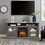 W1758S00009 Black + Dark Walnut+MDF+Primary Living Space+60-69 inches+60-69 inches