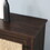 Natural Rattan Door Cabinet with Adjustable Shelf Wood, Farmhouse Rattan TV Stand Console Table for TVs up to 70 inches, Storage tv stand with 23" fireplace insert, 65"W*15.55"D*23.86"H, Espresso