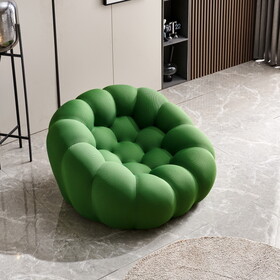 47" Lazy Floor Sofa, Curved Bubble Chair, Oversized Single Bubble Sofa, Modern 3D Bubble Bean Bag Chiar Sofa for Living Room, Office, Apartment, Reading Room (Green) W1765115458