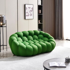 Styling foam whit mesh fabricleisure sofa,Floor oft,armless recliner with back,suitable for living room, apartment, bedroom and office.(Green)